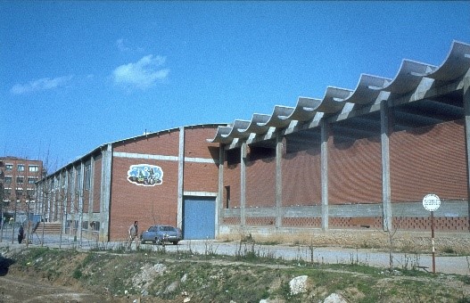 Antic pavelló situat a la Rambla del Celler [Arxiu Municipal de Sant Cugat]